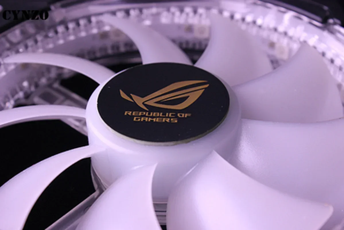 Computer 12CM Case Fan Stickers for AORUS/ROG/MSI Gold-plated Chassis Decorative Stickers DIY PC Accessories