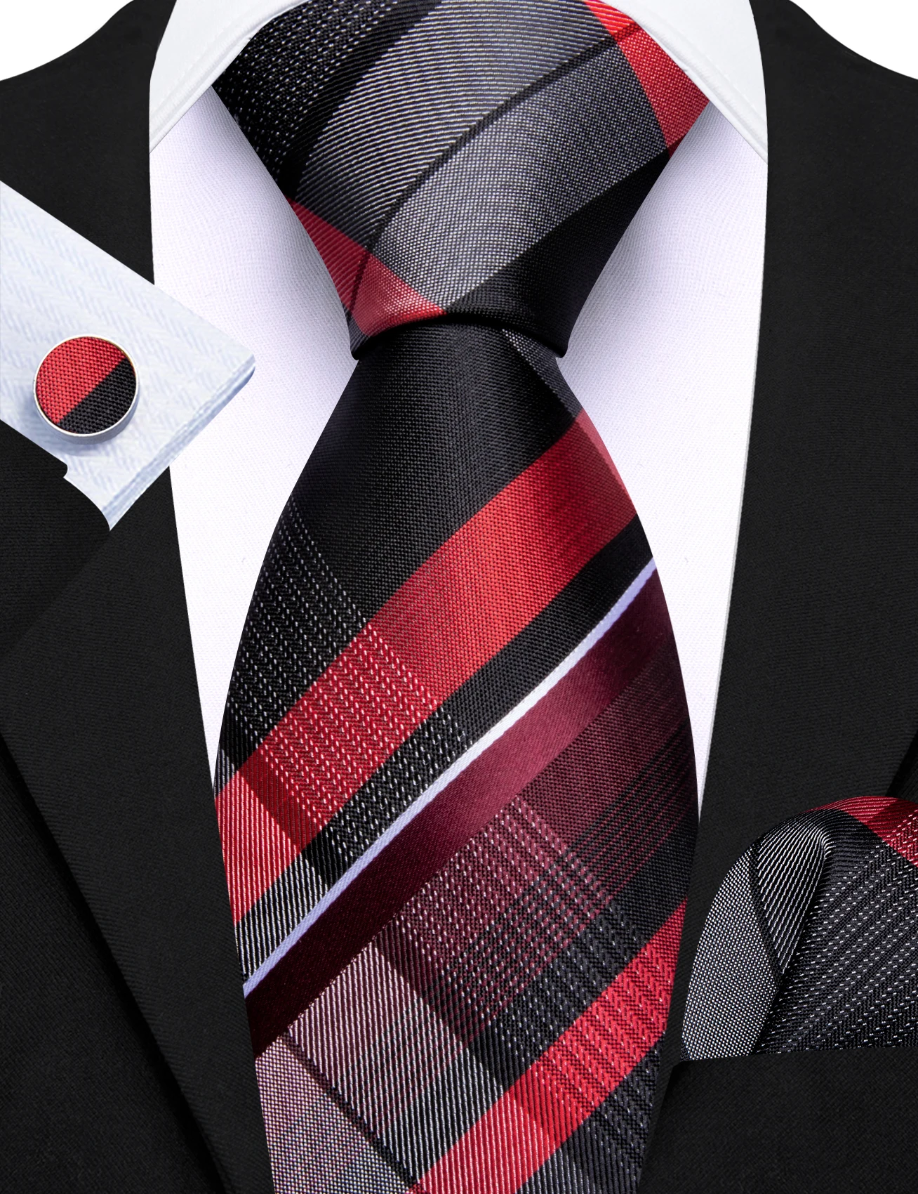طقم ربطة عنق رجالية بنقشة مربع - مراجعة Pocket Square Set وسعره