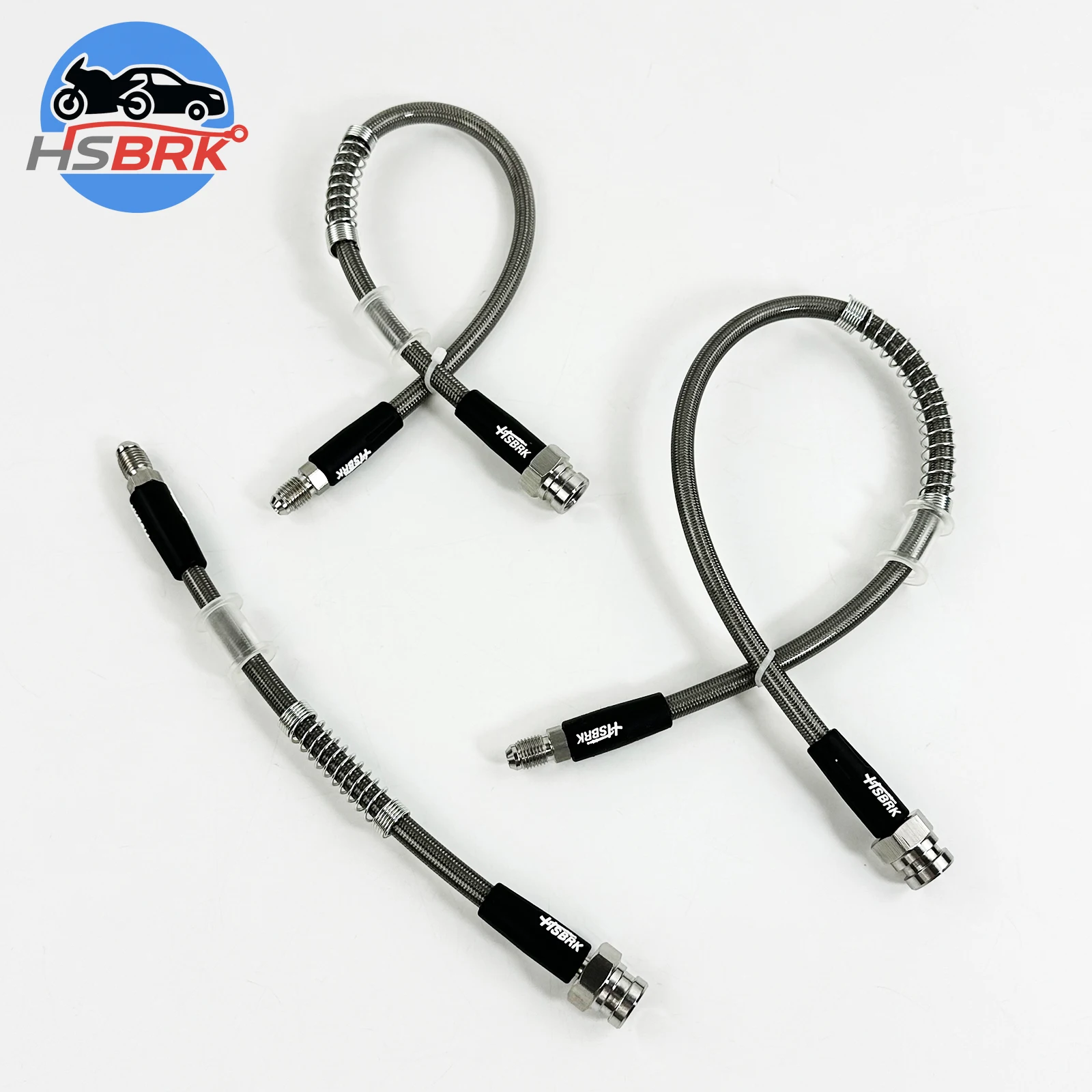 

10-500CM Silver M10*1.0mm Swivel Brake Connector High Performance Stainless Steel Braided PTFE Brake Hose Suitable for Yamaha