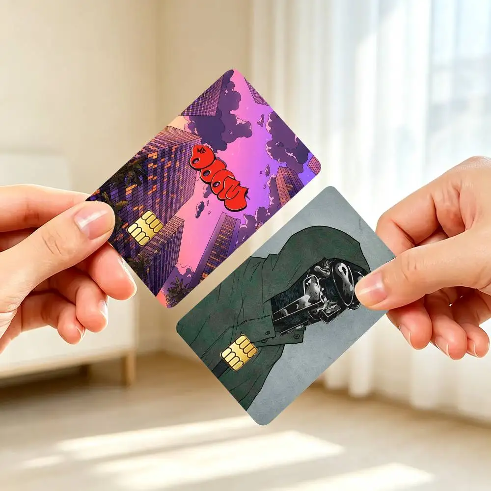 M-MF DOOM Mask Rapper  Credit Card HD Stickers Game Card Decal Small Chip Waterproof Sticker Gift