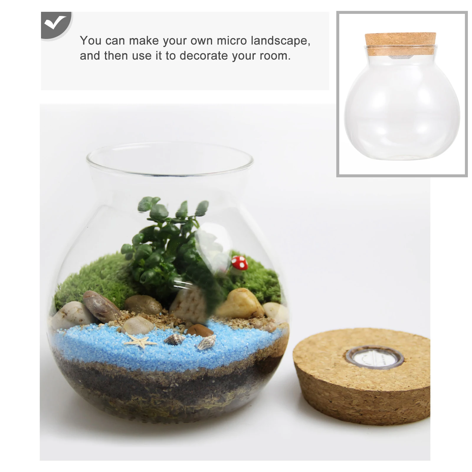 

Light Ecological Bottle Borosilicate Glass Diy Micro Landscape Container For Home Decor Fish Bottle Fish Tank