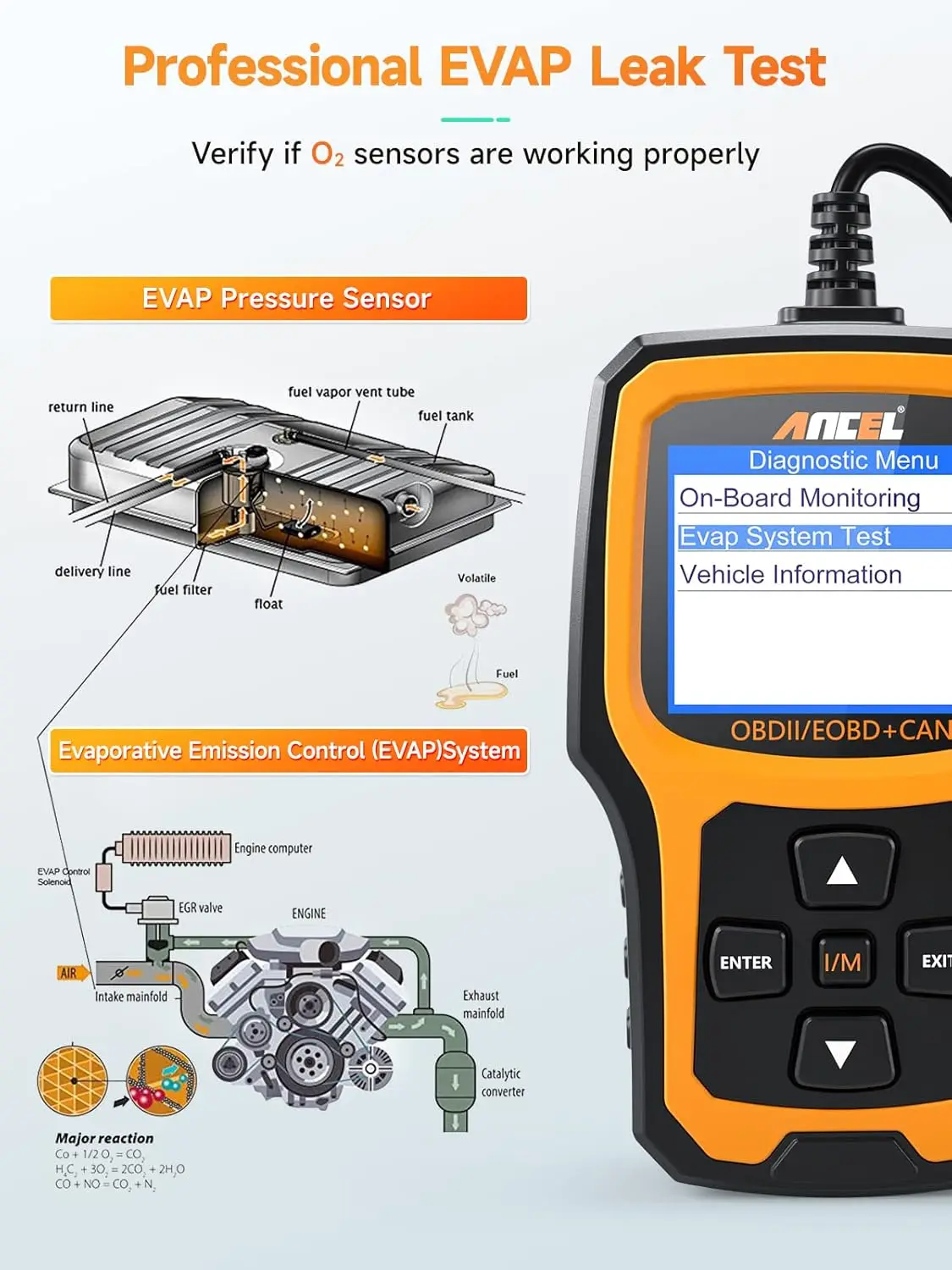 أداة تشخيص قارئ الرمز AD410 obd-ii للسيارات والشاحنات مع دعم اختبار البطارية