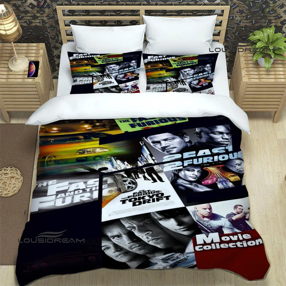 Fast & Furious printed Bedding Sets exquisite bed supplies set duvet cover bed comforter set bedding set luxury birthday gift