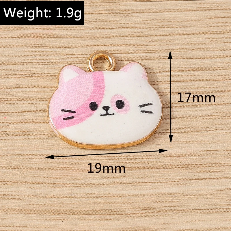 10 Stück niedliche, gemischte Emaille-Anhänger in Tierform (Katze, Fisch, Schmetterling) zum Basteln von Halsketten, Ohrringen, Armbändern, DIY-Bastelarbeiten, Schmuck und Geschenken – Detail 11
