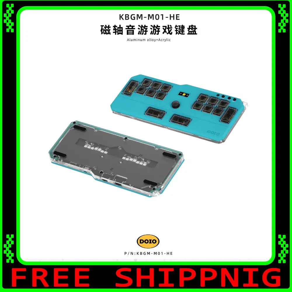 

DOIO HITBOX KBGM-M01-HE Клавиатура из алюминиевого сплава Проводной акриловый низкий магнитный переключатель Геймерская клавиатура OSU/DJMAX/Muse Dash/EZ2ON Custom