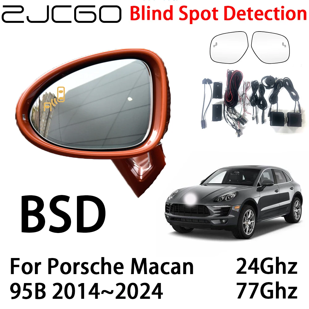 ZJCGO Car BSD Radar Warning System Blind Spot Detection Safety Driving Alert for Porsche Macan 95B 2014~2024