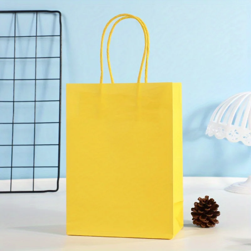 10PCS Gift Bags for Halloween Party Recyclable Bags for Christmas Wedding Birthday Kraft Paper Shopping Bags Grocery Bags image 5