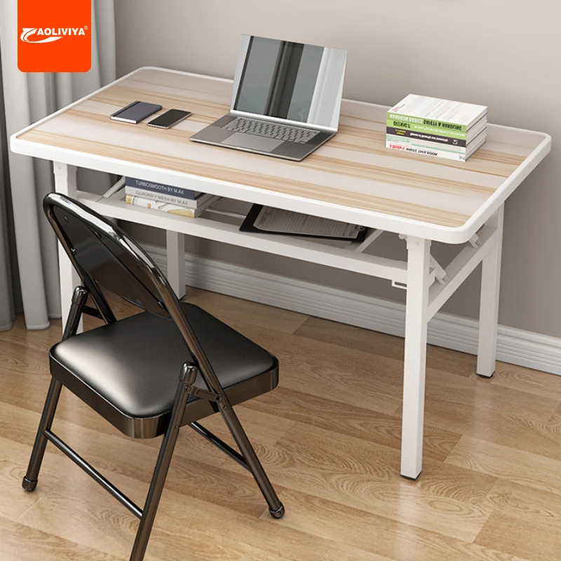 

Aoliviya Foldable Office Conference Computer Desk Simple Dining Table Home Bedroom Desk Nail Table Training Table Rental