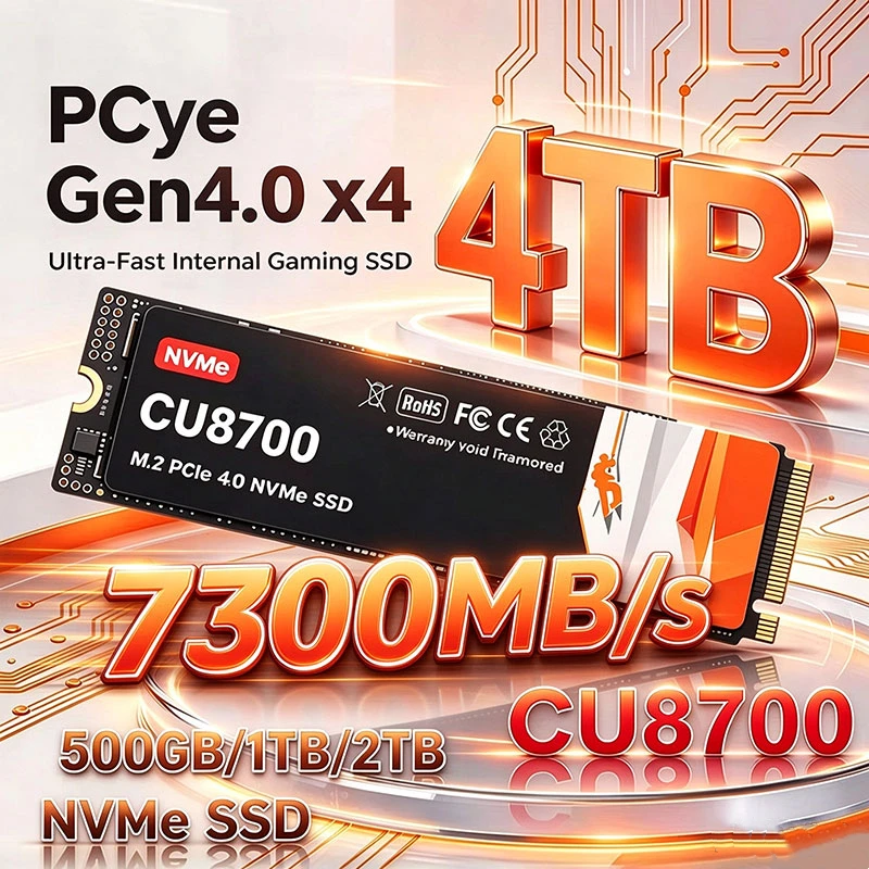 CU8700 SSD NVMe M2 1TB  PCI-e 4.0X4 Internal Hard Disk 2280 SSD 1TB 2TB 4TB Solid State Drive Drive for Desktop PC Laptop