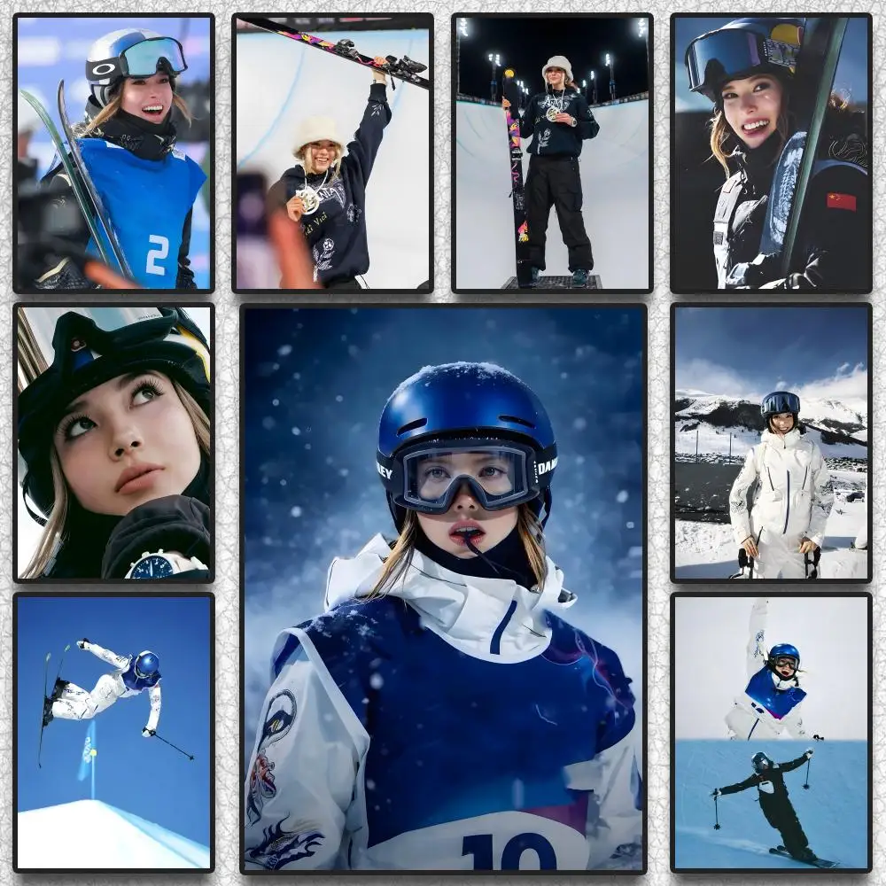 E-Eileen Feng Gu PLAYER Poster Sticky Wall Art Printing Waterproof Home Living Bed Room Aesthetic Decor