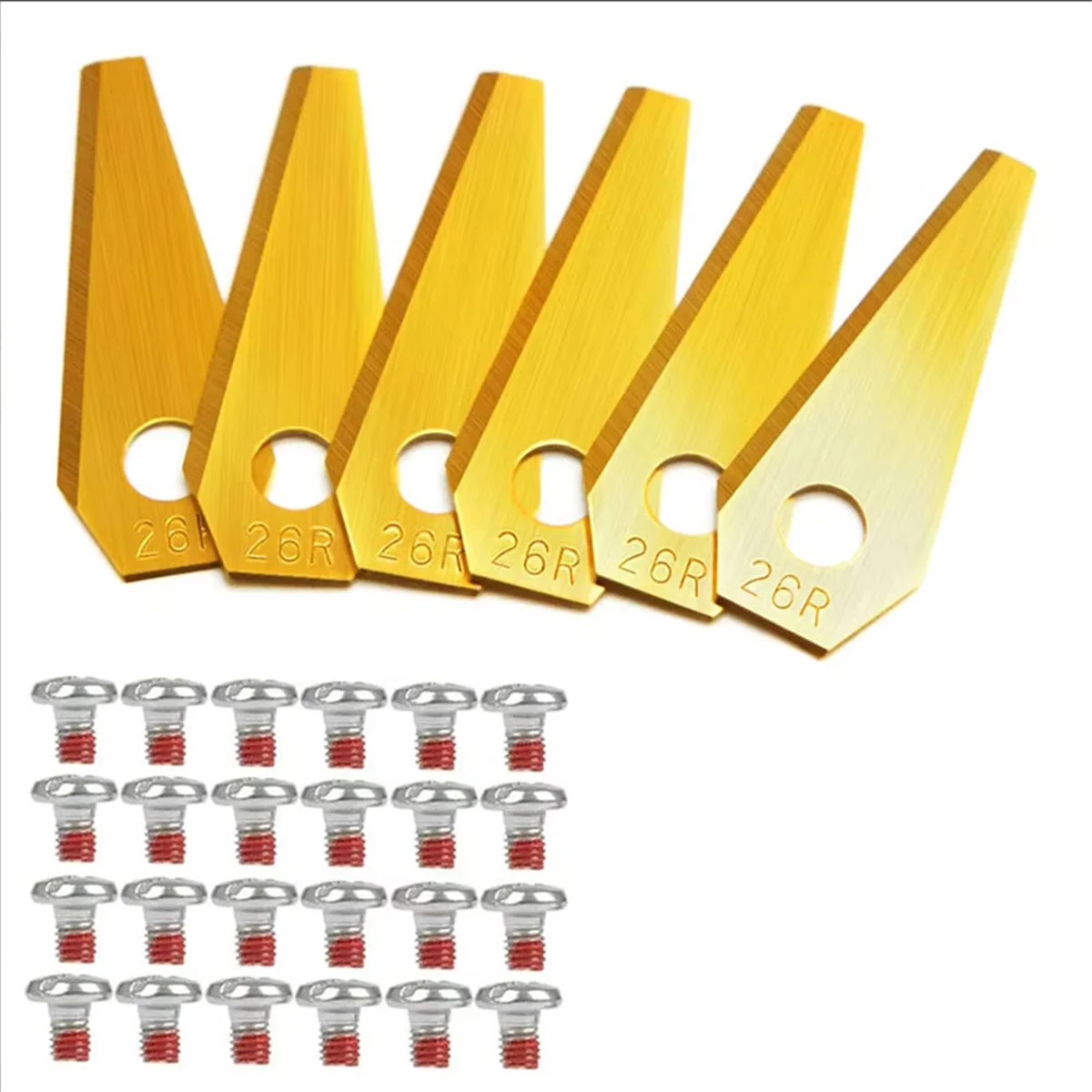 

AA74 30 шт. сменные лезвия из нержавеющей стали с титановым покрытием для автоматических газонокосилок Indego 800, 1000, 1200, A