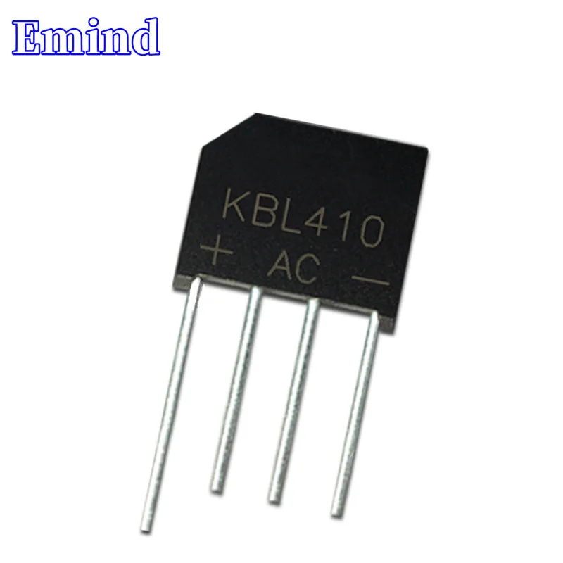 10Pcs KBL410 Bridge Rectifier 4A/1000V KBL410G Bridge Stack Cutable Foot KBL Footprint Flat Bridge