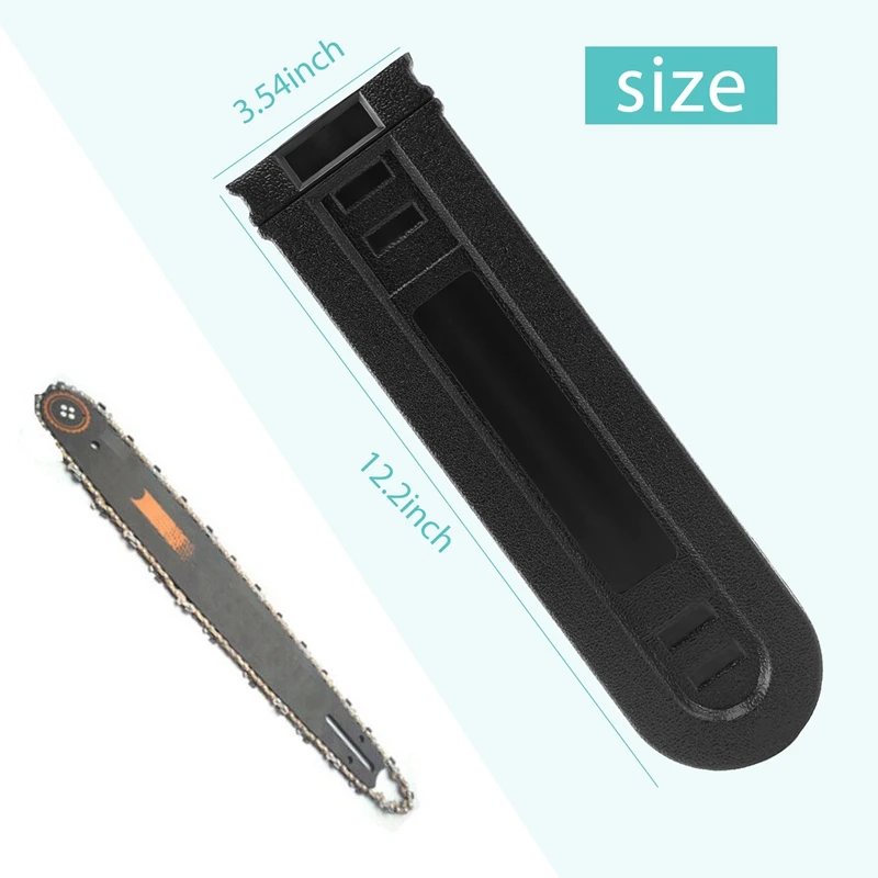 8 Inch - 12 Inch Chainsaw Bar Cover Scabbard Guard Universal Guide Plate for Stihl Chainsaw Bar Protective Cover Black