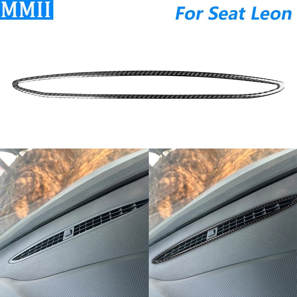 

Для Seat Leon 2005-2012 углеродное волокно приборная панель центральный воздуховыпускной отверстие накладка автомобильные аксессуары наклейка для украшения интерьера
