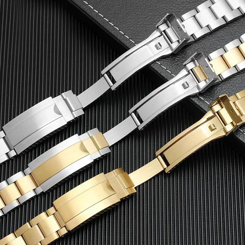 Solid stainless steel Watchbands For Rolex steel band Ditona the diver Watch Chain 20mm Men's and women's watch straps