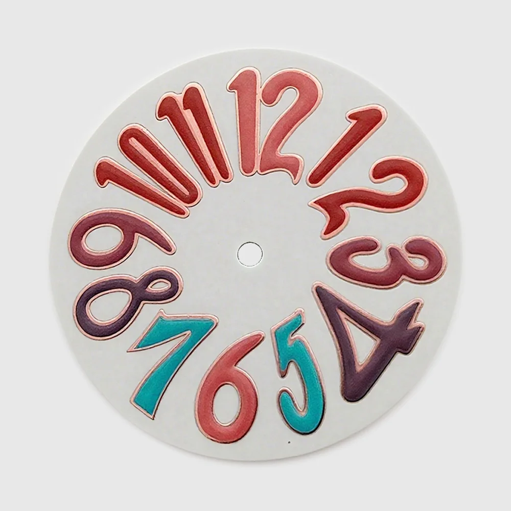 Unique NH35 Dial Weak Luminous Arabic Numerals 33.2mm Watch Dial for NH35 Movement Watch Accessories