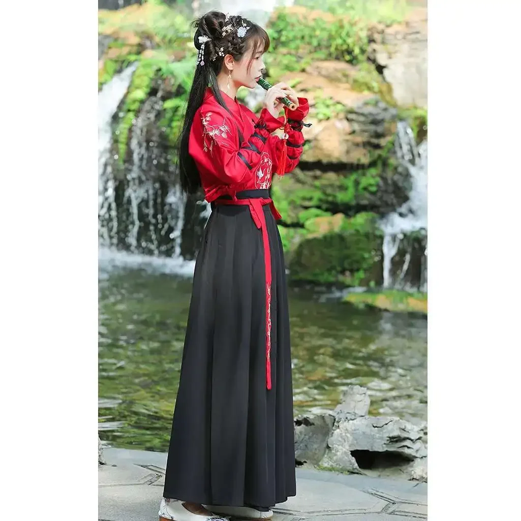 2026Japanese Vintage Kimono Samurai Cosplay Clothing Woman Man Chiinese Hanfu Crane Embroidery Cardigan Yukata Full Sleeve Retro