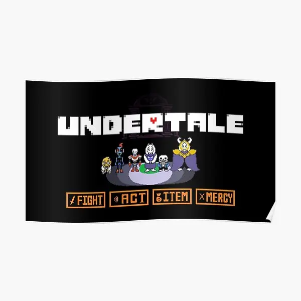 Undertale  Poster Mural Art Decor Decoration Wall Print Vintage Painting Picture Funny Room Home Modern No Frame