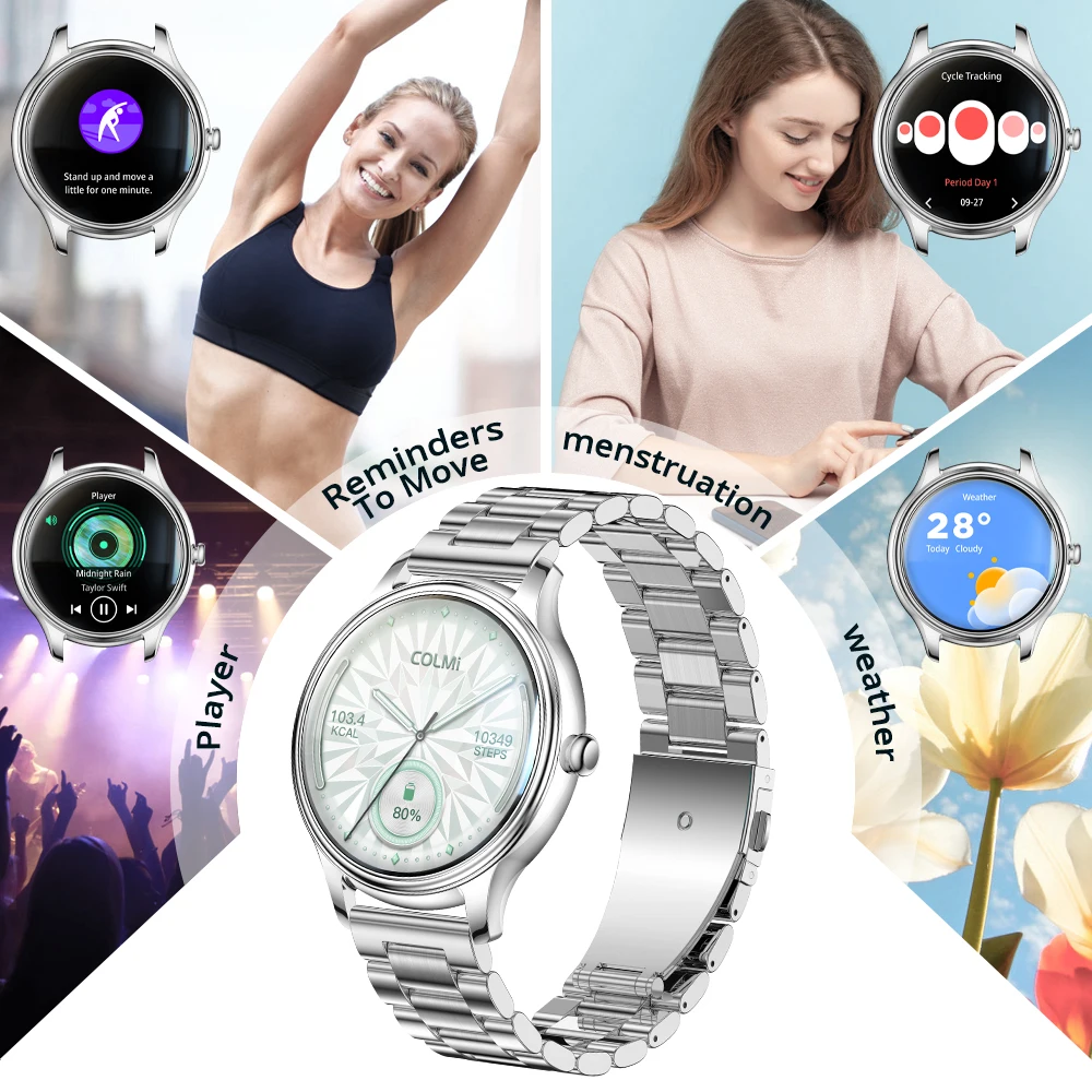 2025 COLMI L28 Air Smartwatch 7.9mm Ultra-thin Body, 1.32 inch AMOLED Display, Women's Health Management, Exquisite Smart Watch - Image 2