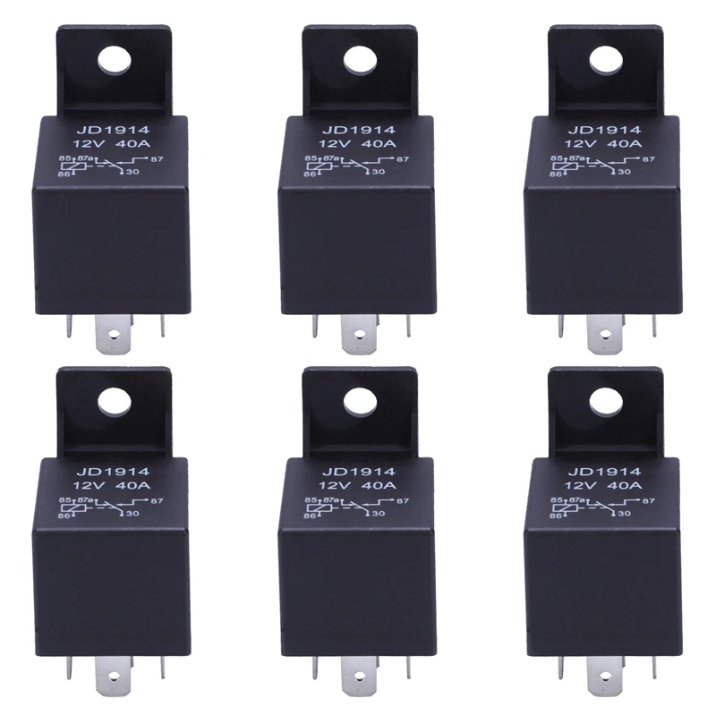 

6X 12V Volt 40A AMP 5 Pin Changeover Relay Automotive Car Motorcycle Boat Bike