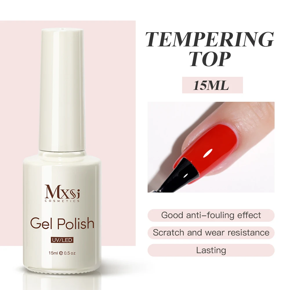 Mxsi 3 個ネイルジェルポリッシュセット 15 ミリリットル機能性ジェルアシッドフリープライマーベースコートソークオフ UV LED ノーワイプ強化トップコートキット