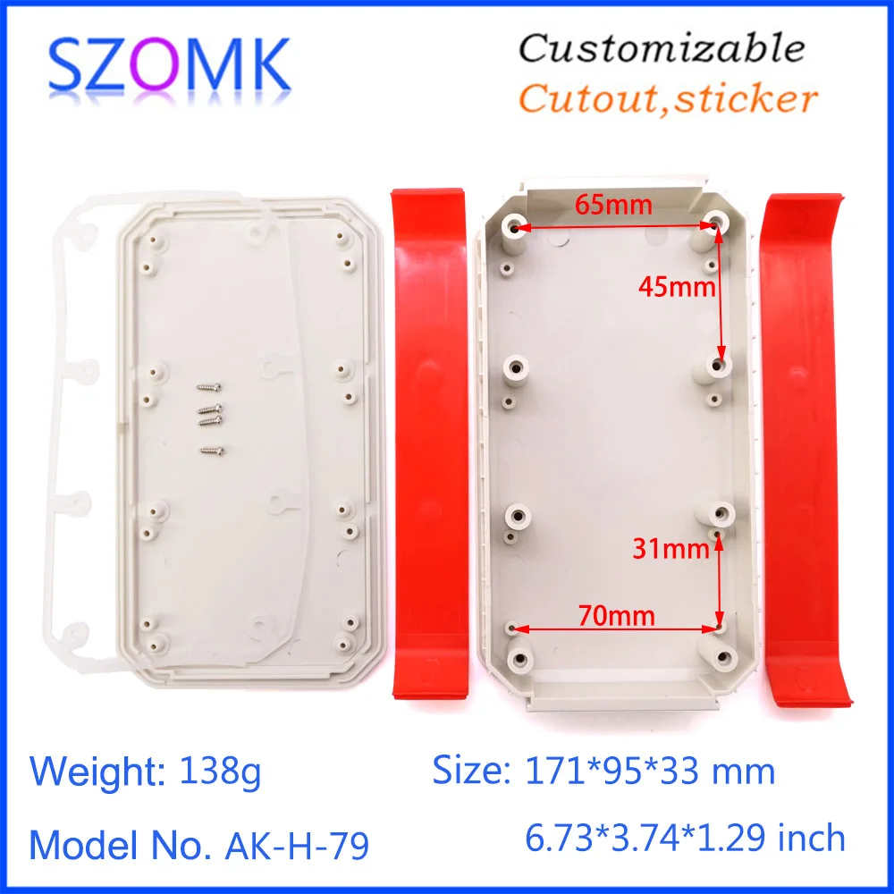 SZOMK IP65 OEM Plastic Junction Box Electronics Instrument Housing Handheld Casing Waterproof PCB Enclosure