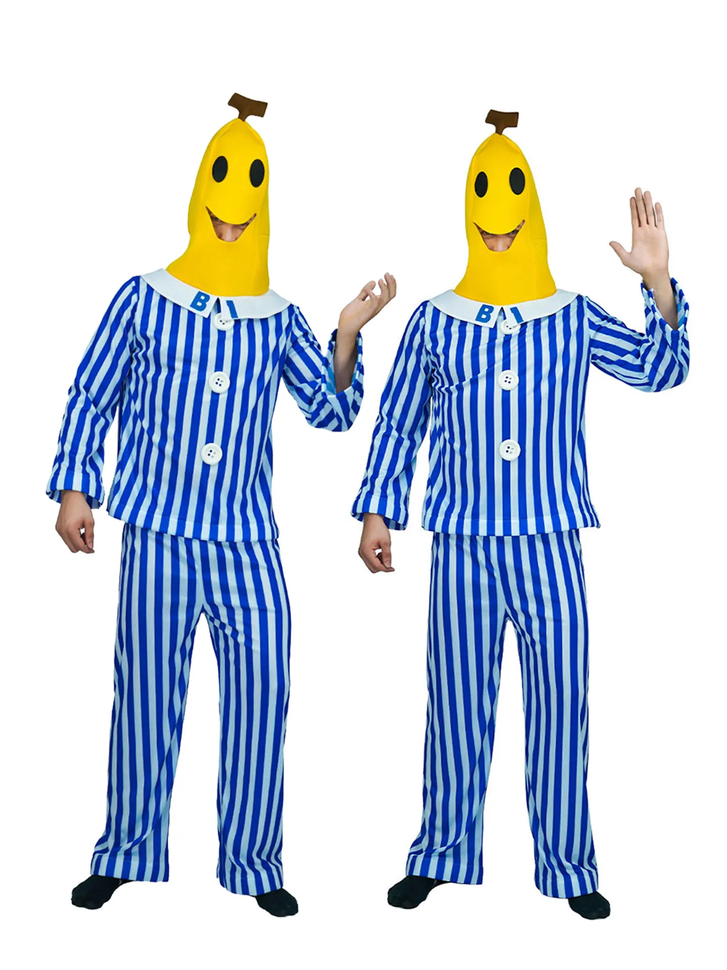 

Halloween Adult Funny Banana Man Costume Blue Sick Banana Funny Dress up Stage Performance Satire Costume Ladies Fashion