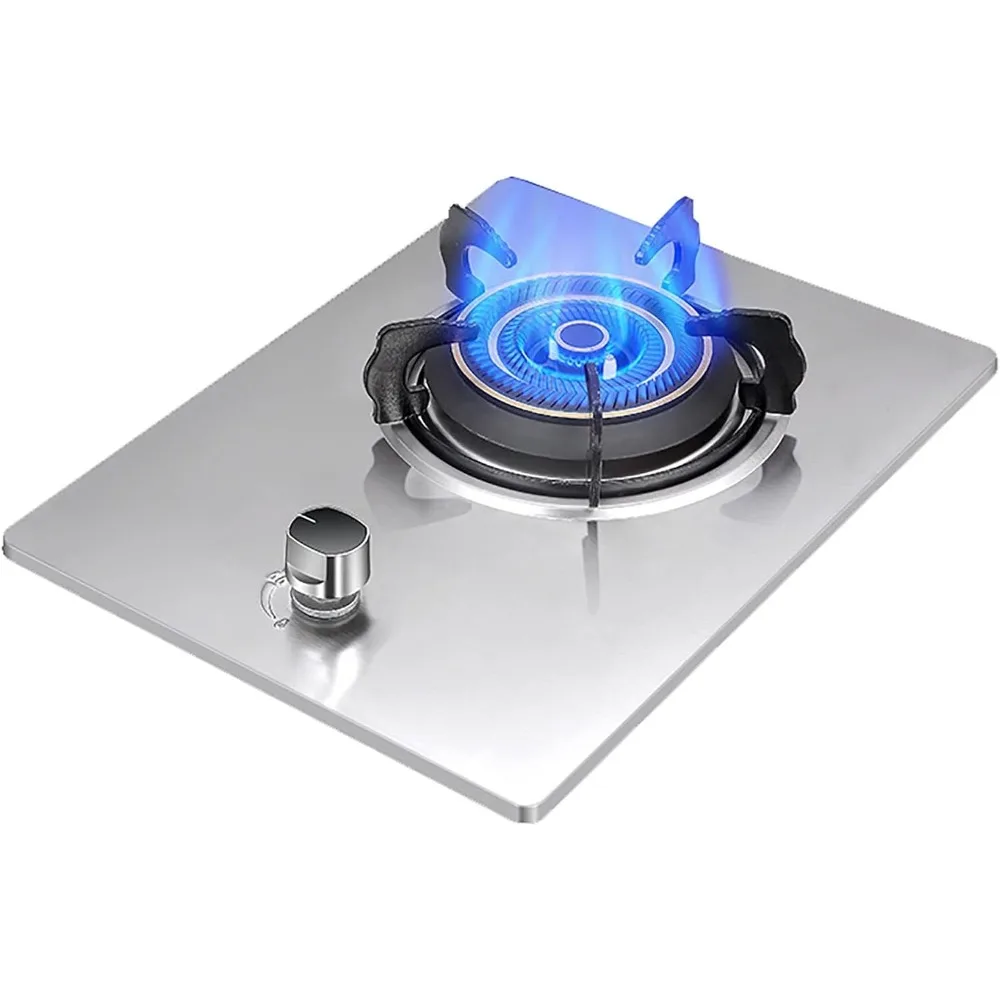 

Газовая плита с горелками, встроенная газовая плита из черного стекла, 33 см, настольная кухонная плита, легко чистится, реквизит для кемпинга на открытом воздухе