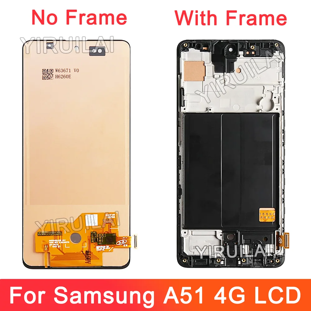 6.5''TFT Display Screen For Samsung Galaxy A51 LCD Display Touch Screen With Frame For Samsung A51 A515 A515F LCD Replacement