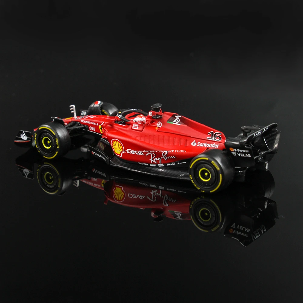 Bburago 1:43 Latest F1 2022 Scuderia Ferrari F1-75 16# Leclerc 55#Sainz Alloy Car Die Cast Car Model Toy Collection Gift