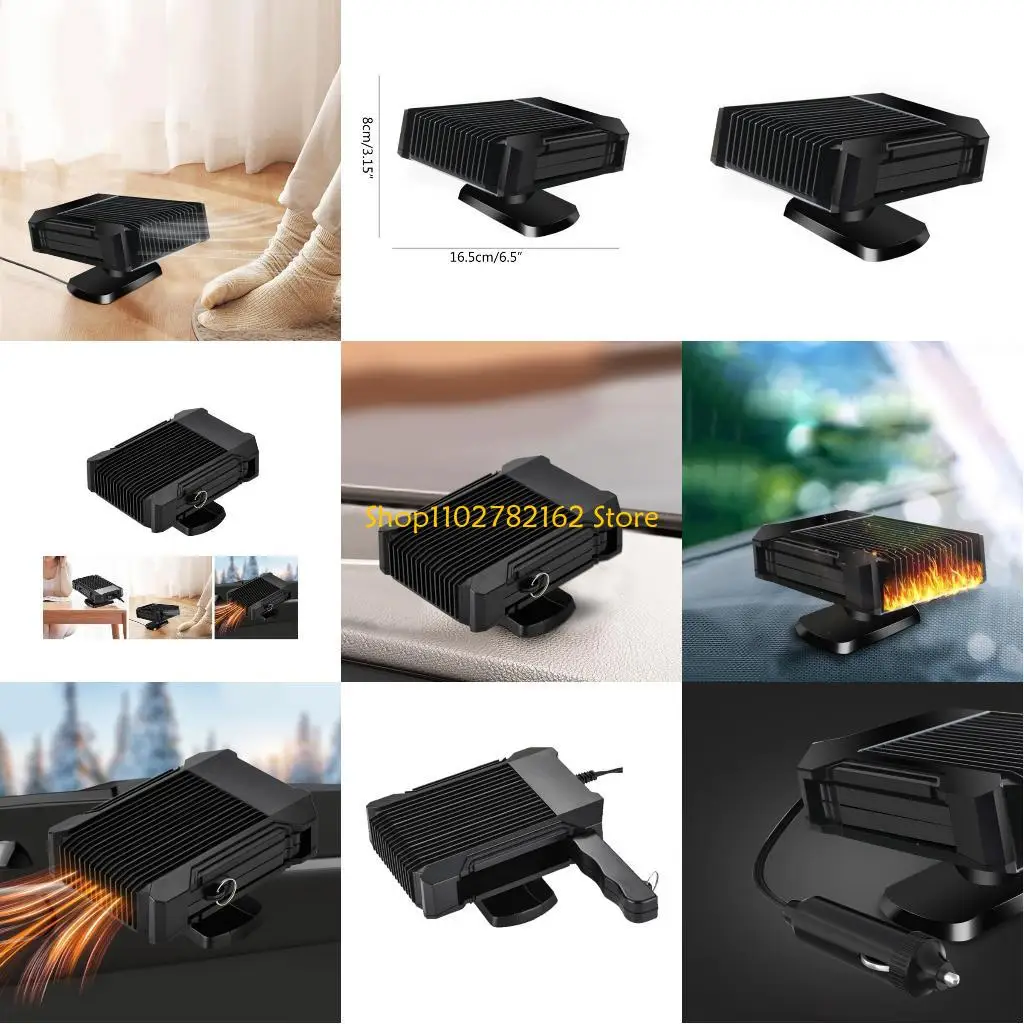 

547B Car Heater and Coolers Fan for 12V Car, Motorhomes and More 2 IN 1 Cooling Heating Car Windshield Defroster