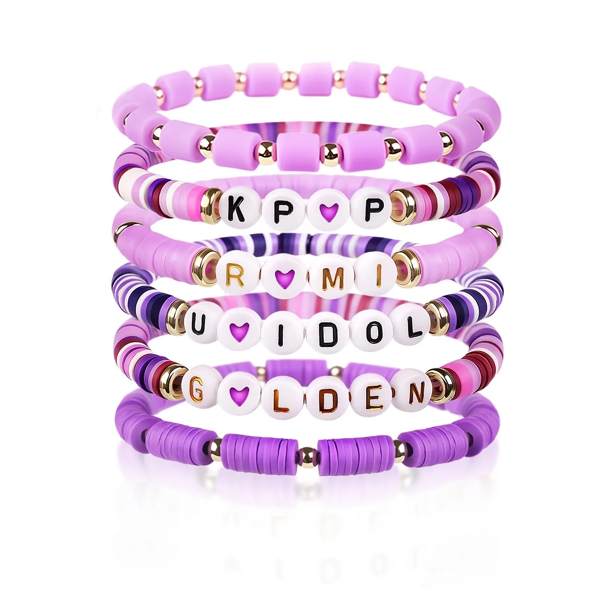 6pcs Korean Pop K-Pop Multicolor Bracelet Set