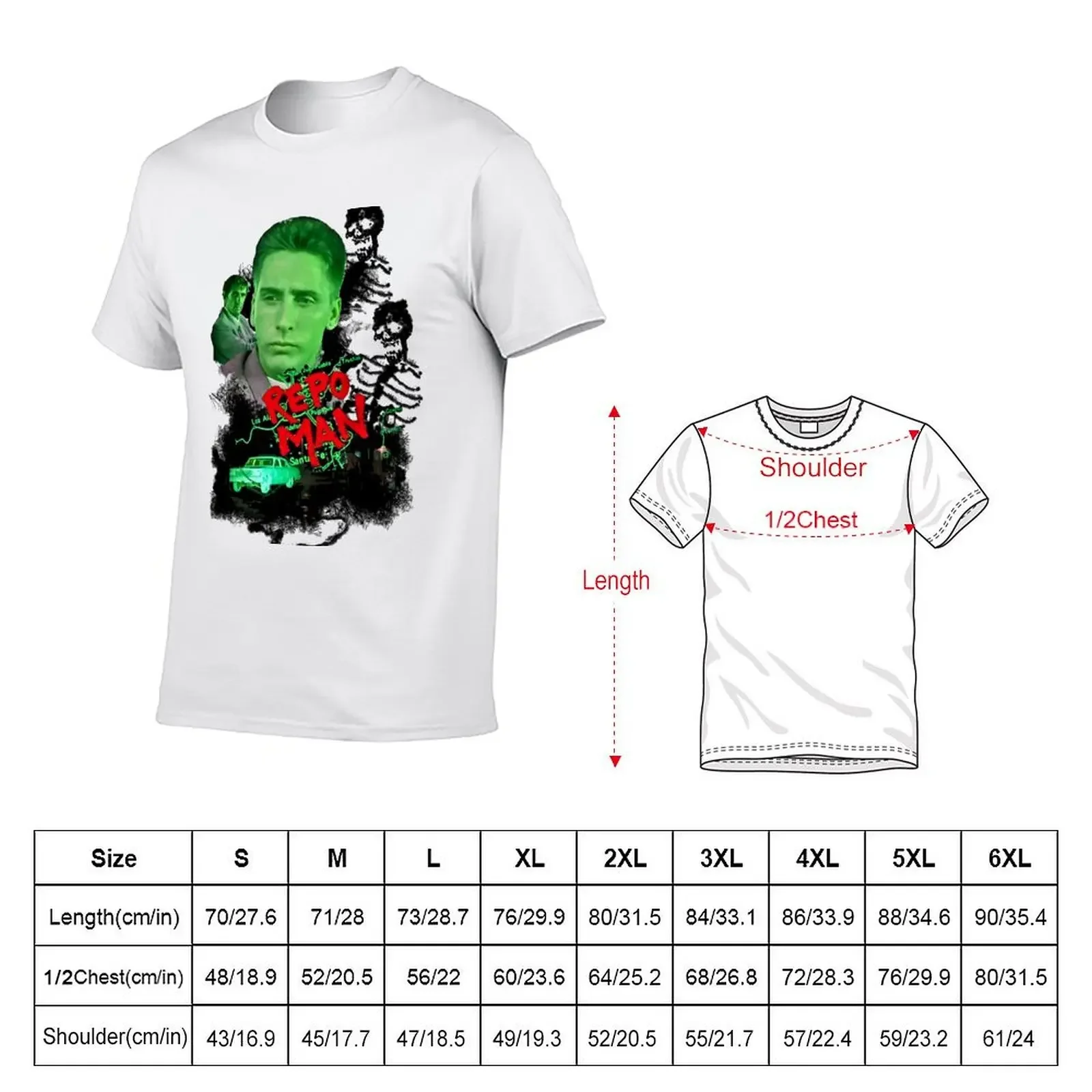 repo man film print T-Shirt blanks oversized quick drying mens fashion