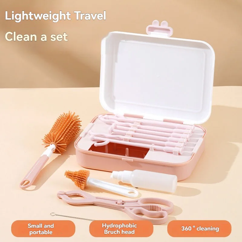 

Multifunctional Baby Bottle Drain Rack Portable Silicone Bottle Brush Nipple Brush Drying Rack Baby Water Cup Drying Rack