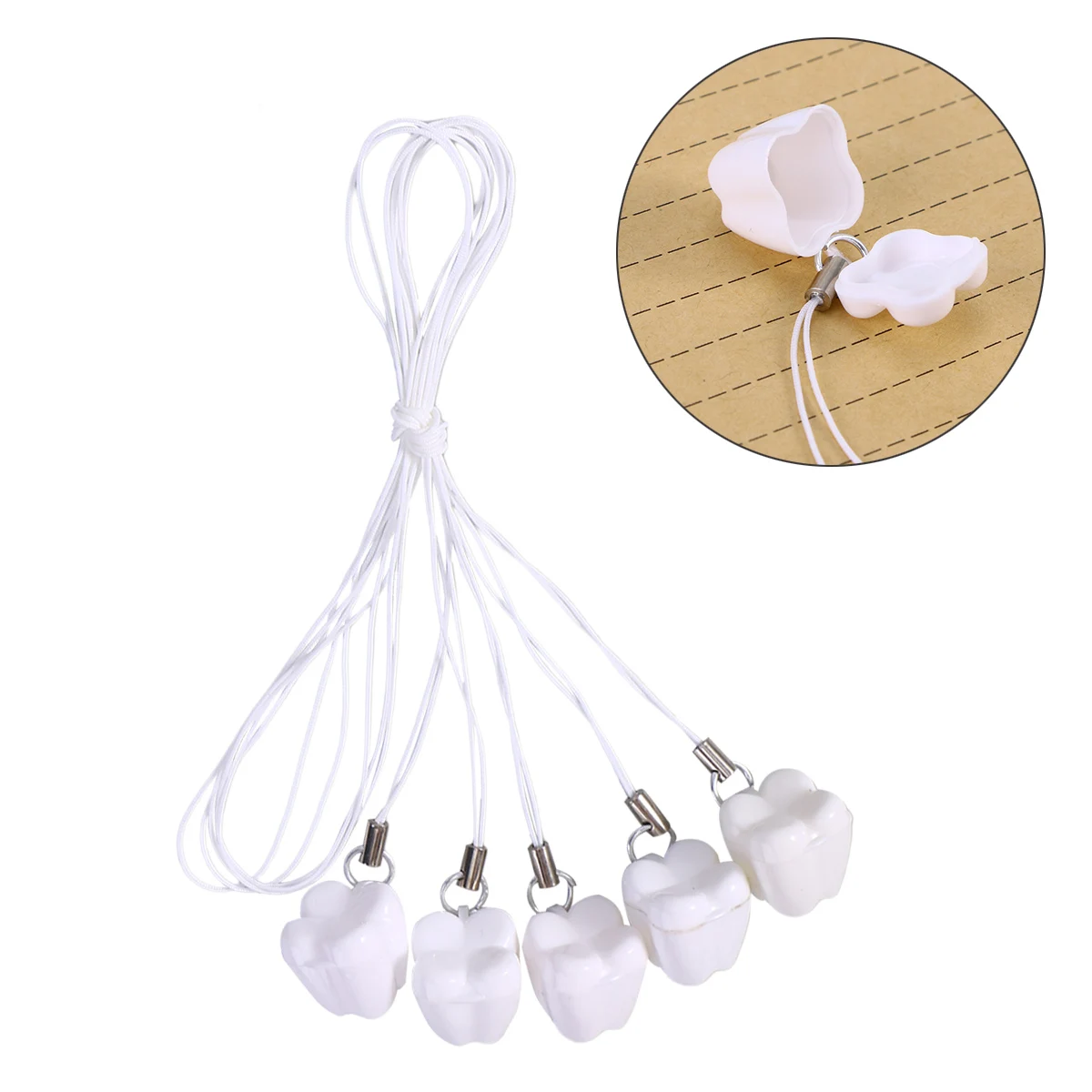 

10 Pcs Deciduous Tooth Storage Box Baby Holder Necklace Container Teeth Organizer