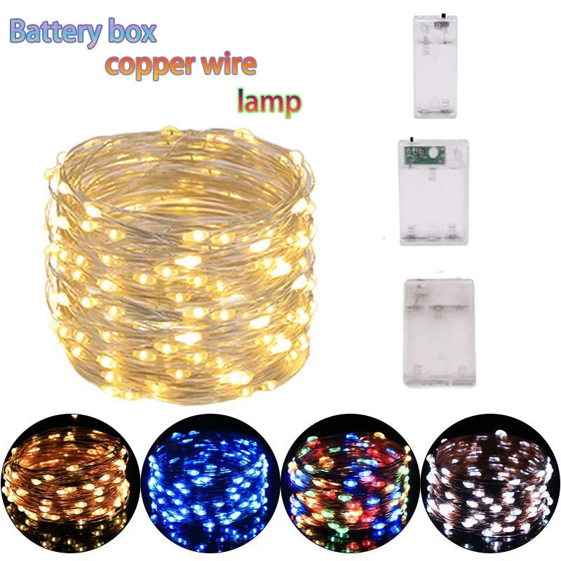 

3-20m LED 3-cell Battery Box Copper Wire Multifunctional String Light For Outdoor Home Christmas Wedding Party Garden Decoration