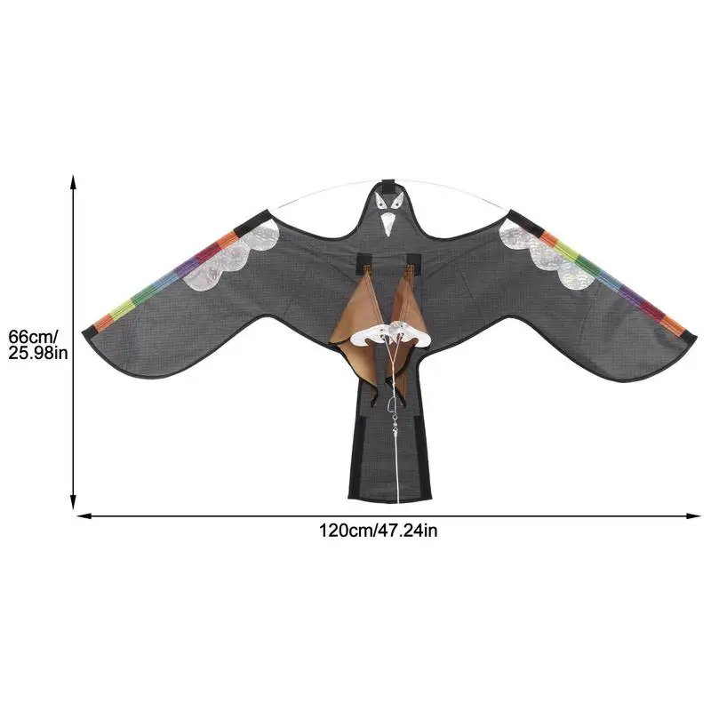 Bird Scarer Kite with Pole Bird Repeller Hawk Scarer Extendable Bird Repellent Kite Bird Scarers for Protecting Kite Bird Scarer