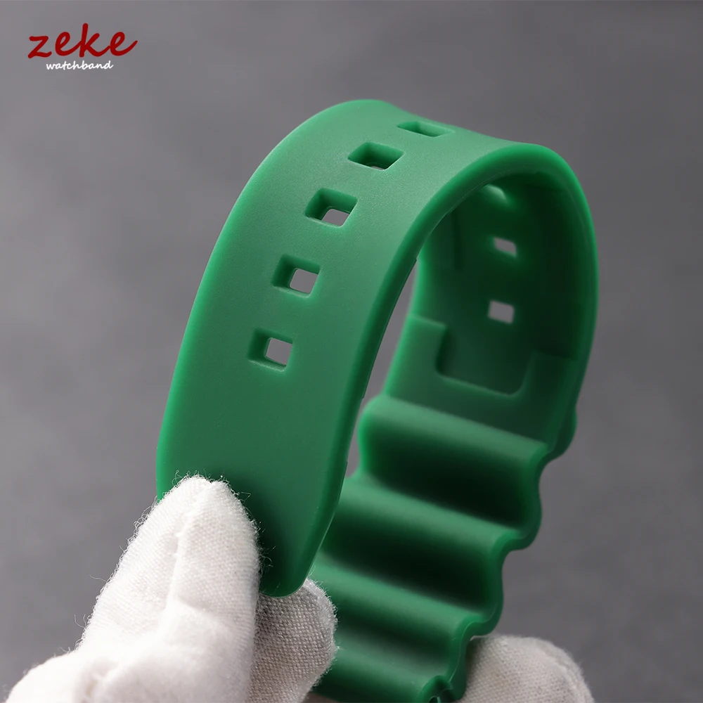 Soft Silicone Rubber Watch Strap 20mm 22mm Men Women Sport Waterproof Breathable Wrist Band Pin Buckle Bracelet for Seiko SKX007 image 6