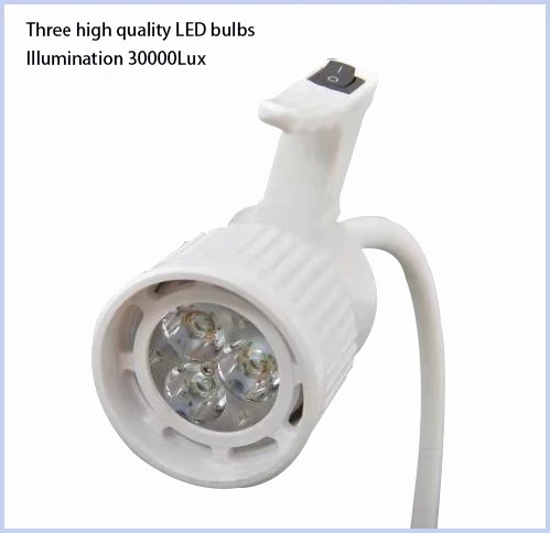 

Hospital Equipment Portable 3W Led Stainless Steel Medical Clinic Examination Lamp