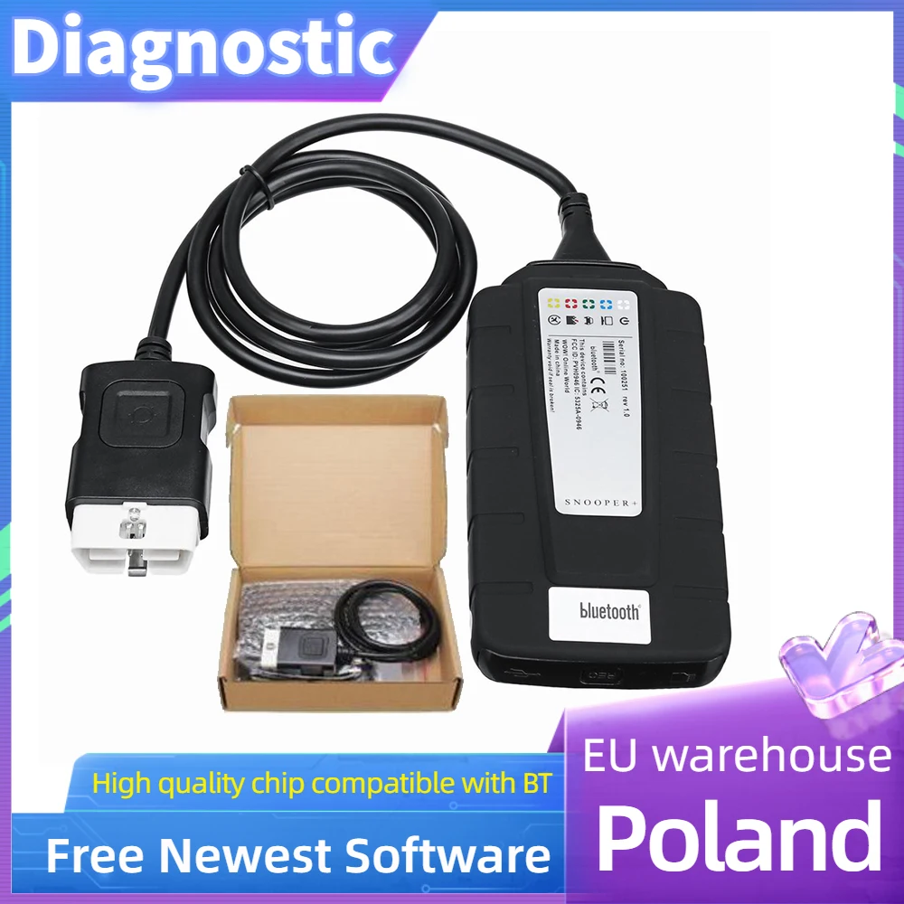 Сканер диагностический автомобильный WOW v5.008 R2 TCS CDP, Bluetooth ds150e, 8 шт. кабелей