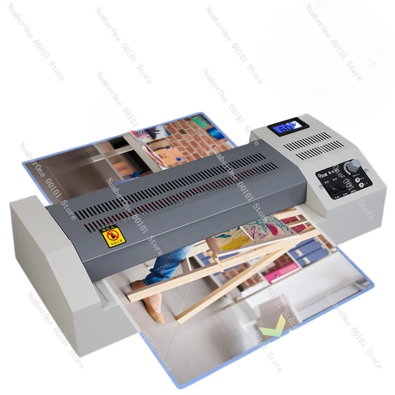 GD389 Plastic Sealing Machine A4A3 Superplastic Large Rubber Roller Digital Display Photo Thermoplastic Laminating Machine