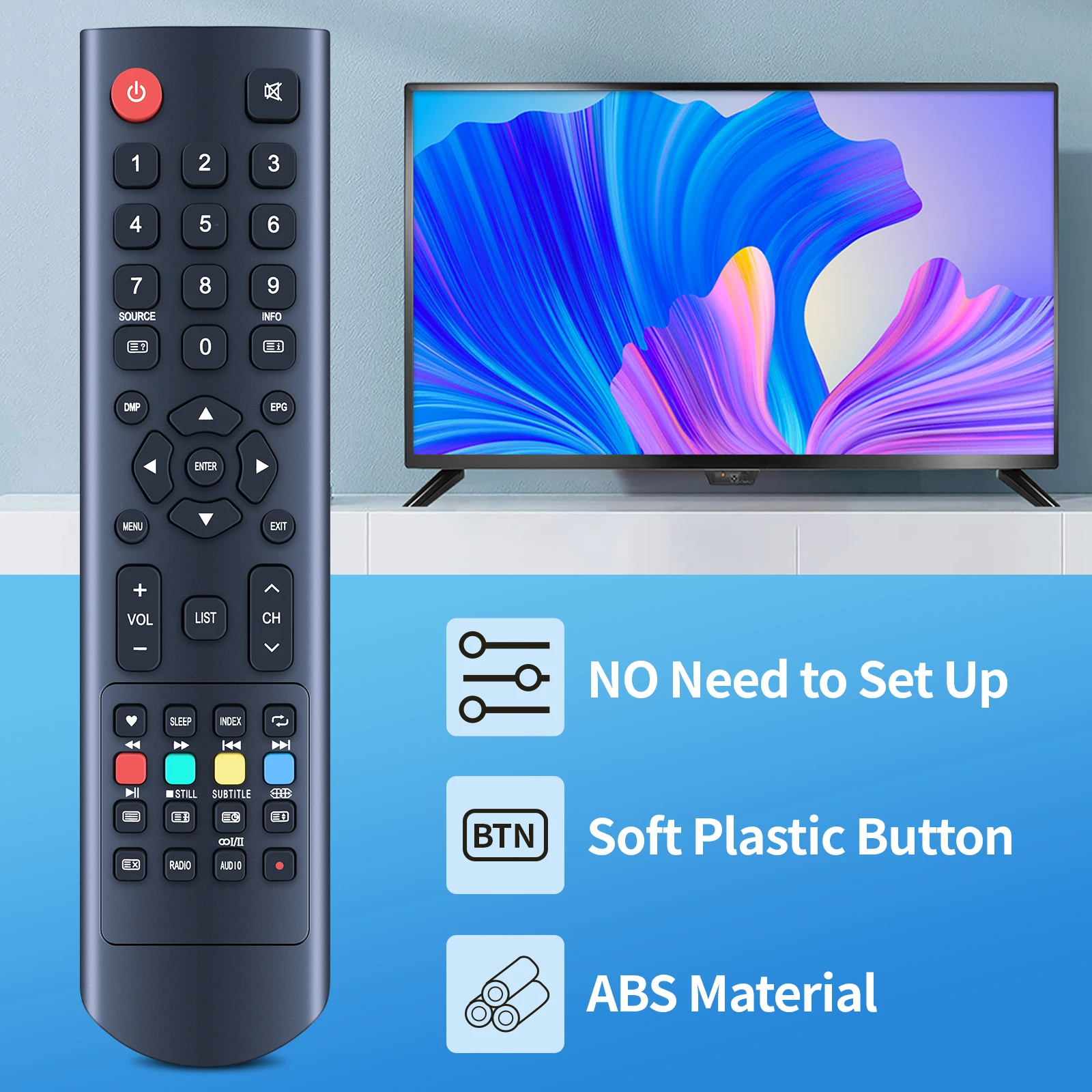 جهاز تحكم عن بعد لـ OK ، بشاشة عرض زرقاء Brhm ، و K4157H28H K5131H32H CHIQ Blue Brhm ، تلفزيون DEXP aiwa LCD LED