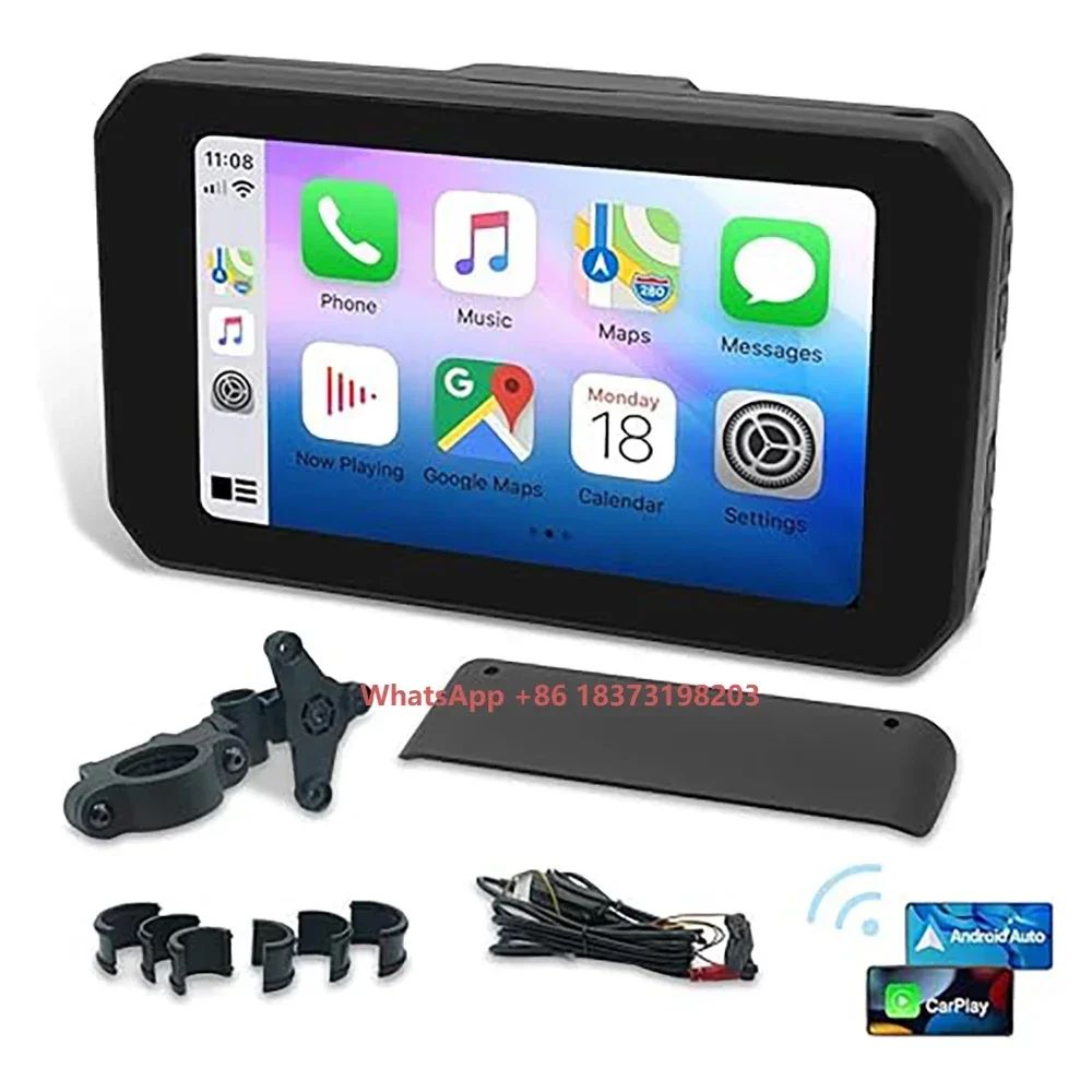 

Wireless Carplay Display Screen Motorcycles GPS Navigator Original Auto BT V5.0 Inch Portable Universal Motorcycle Linux