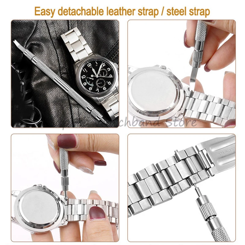 5pcs Watch Bracelet Link Remover Professional Metal Band Watch Spring Pine Needle Bar Wrist Strap Repair Tool Double-head