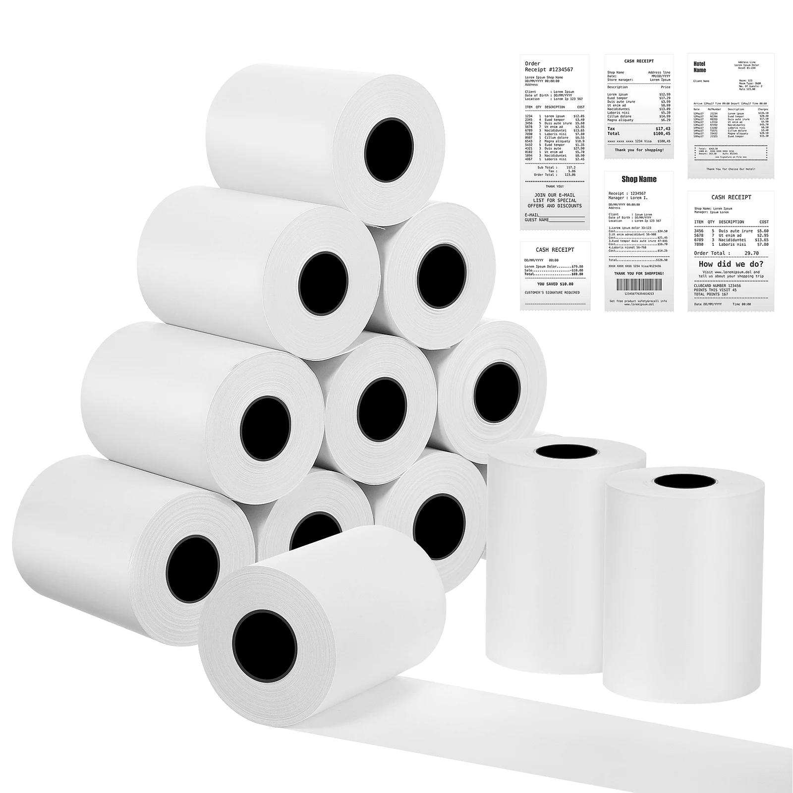 

100Rolls Thermal Paper Printer Papers Receipt Papers Replacement Credit Card Paper universal Kids Camera Printing 58 mm printers