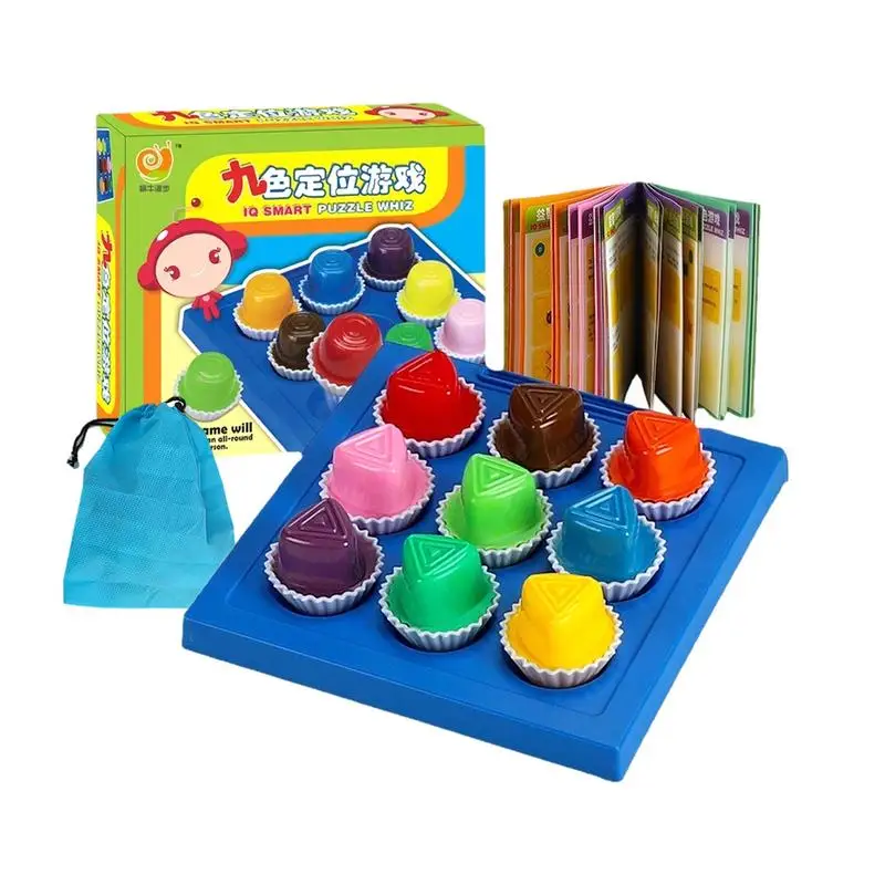 

Color Brain Game Educational Board Game Montessori Toys Nine-Color Positioning Game Enhance Logical Thinking for Girls Boys