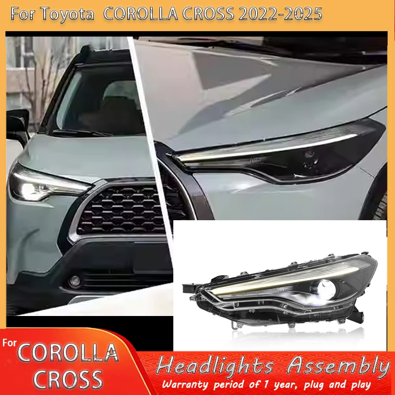 

Auto Accessories Car For Toyota COROLLA CROSS 2022-2025 headlight assembly Frontlander modification high-end LED laser lens