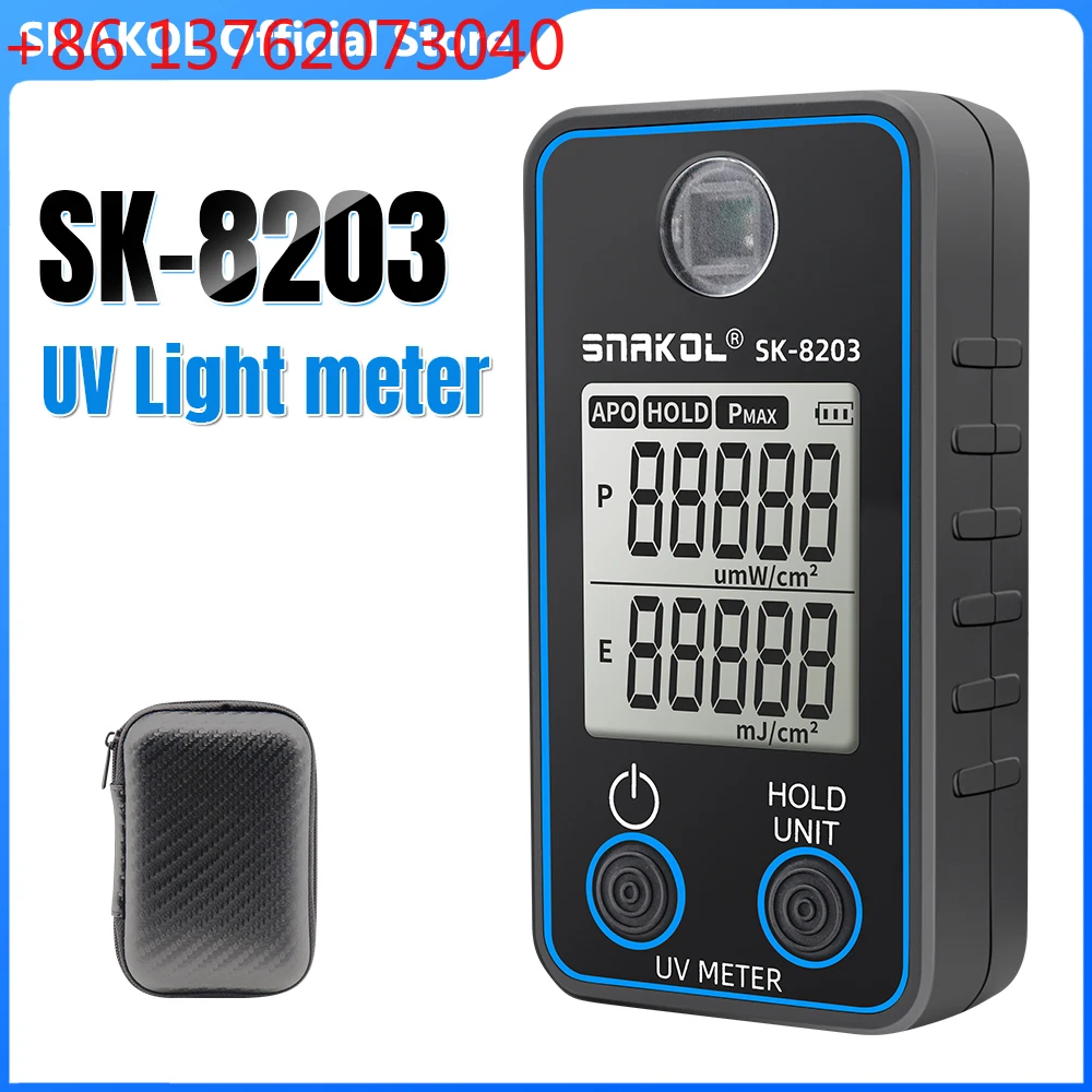 

Цифровой УФ-измеритель SK8203, профессиональный тестер УФ-излучения, портативный фотометр для измерения УФ-Б, детектор УФ-излучения.