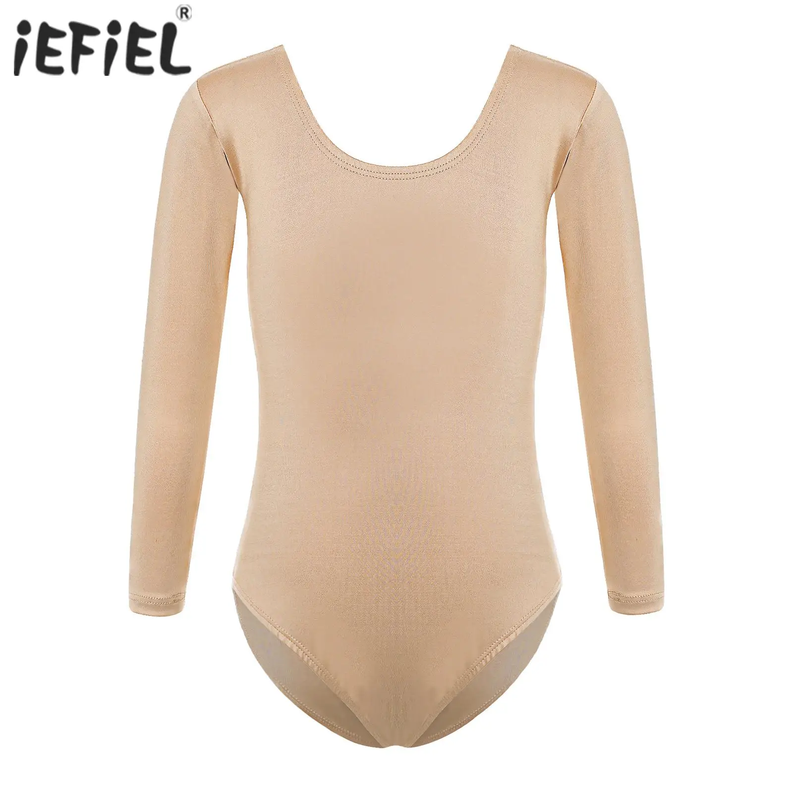 

Детские балетные трикотажные трико для девочек, однотонное боди с длинными рукавами, трико для латинских танцев, гимнастический купальник для балетных танцев