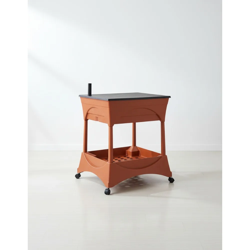 

Self-Watering Raised Garden Bed with 30" Stand & Wheels - Mobile Planter for Seniors & Small Spaces